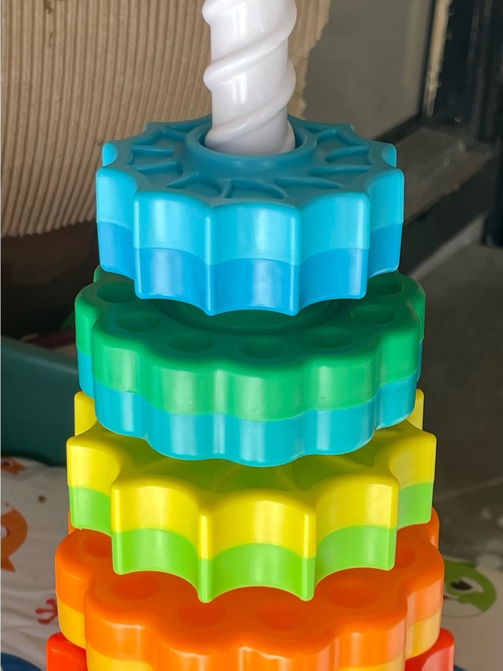 Colorful Toddler Stacking Gear Toy Educational Fine Motor Learning Toy